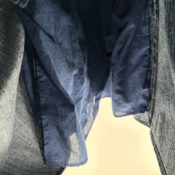 Vineyard Vines Blue Chambray Cotton V-Neck Sleeveless Fit & Flare Dress Size 4 - Picture 7 of 15